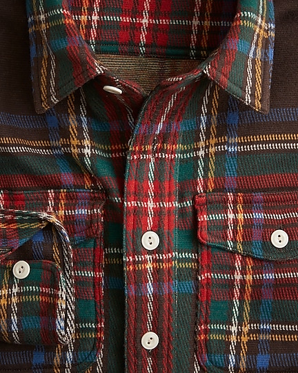 Seaboard soft-knit shirt in plaid-Robert Brown Multi