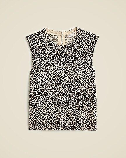 Featherweight cashmere-blend sweater shell in leopard print-Panthera Leopard