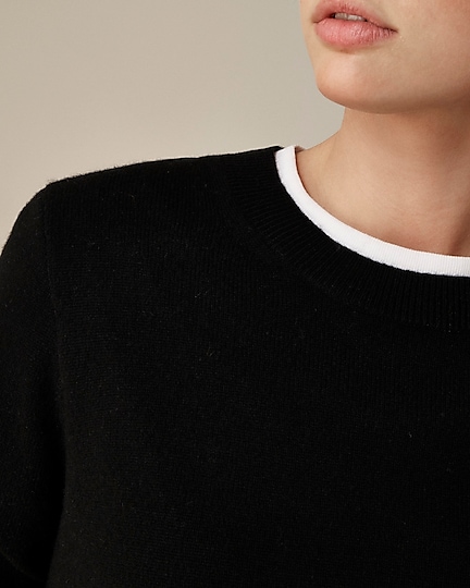 Cashmere classic-fit crewneck sweater-Black
