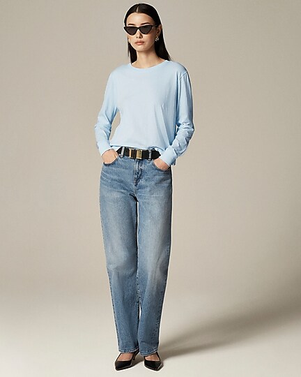 Vintage jersey long-sleeve T-shirt-Blue Breeze