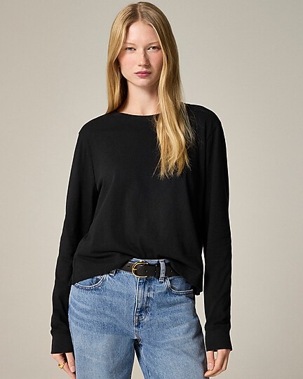 Vintage jersey long-sleeve T-shirt-Black