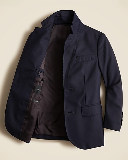 Boys' Ludlow suit jacket in Italian wool-Deep Navy
