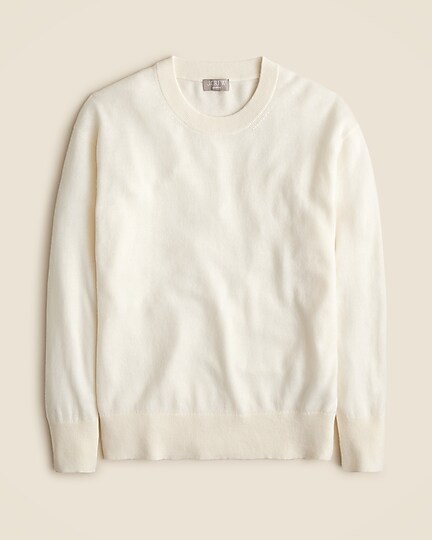 Cashmere relaxed crewneck sweater-Snow