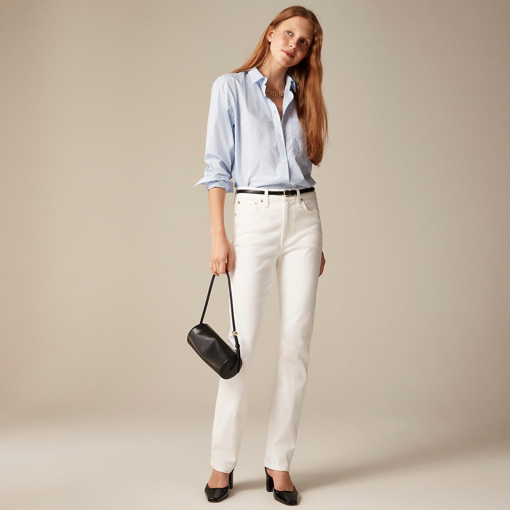 Slim straight jean-White Denim