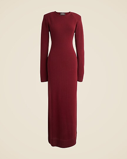 Spring Street long-sleeve cashmere sweater-dress-Burgundy