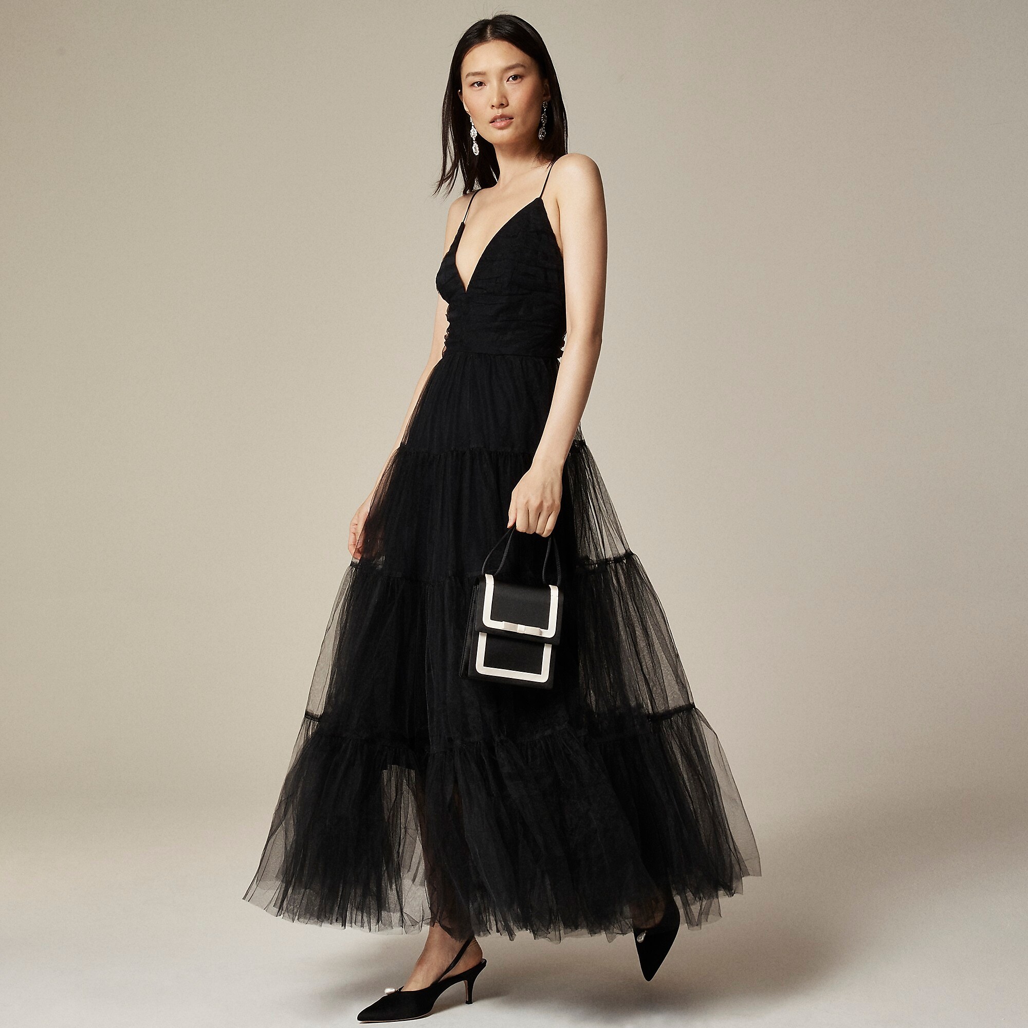 Strappy tulle gown