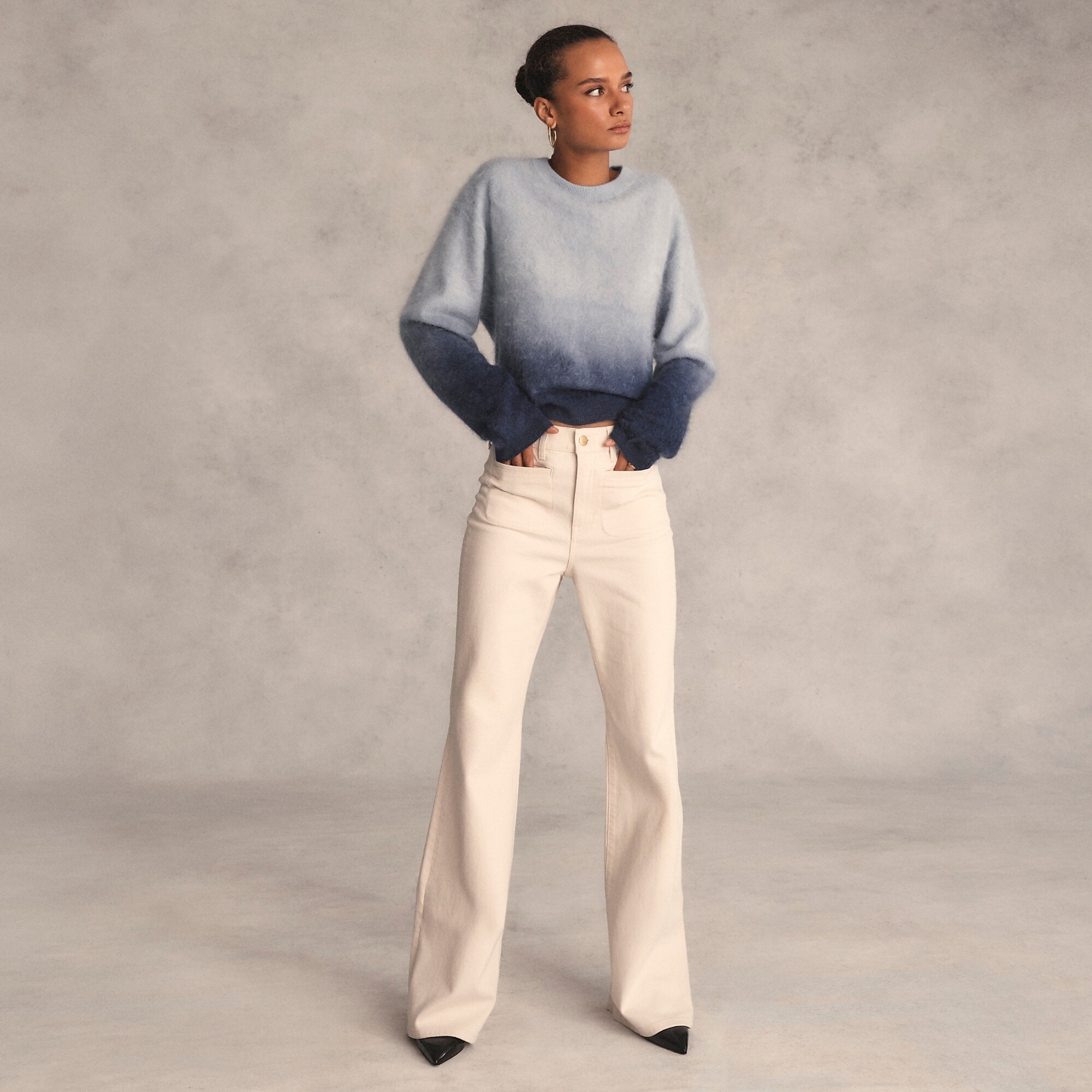 High-rise flare jean-Ecru Wash