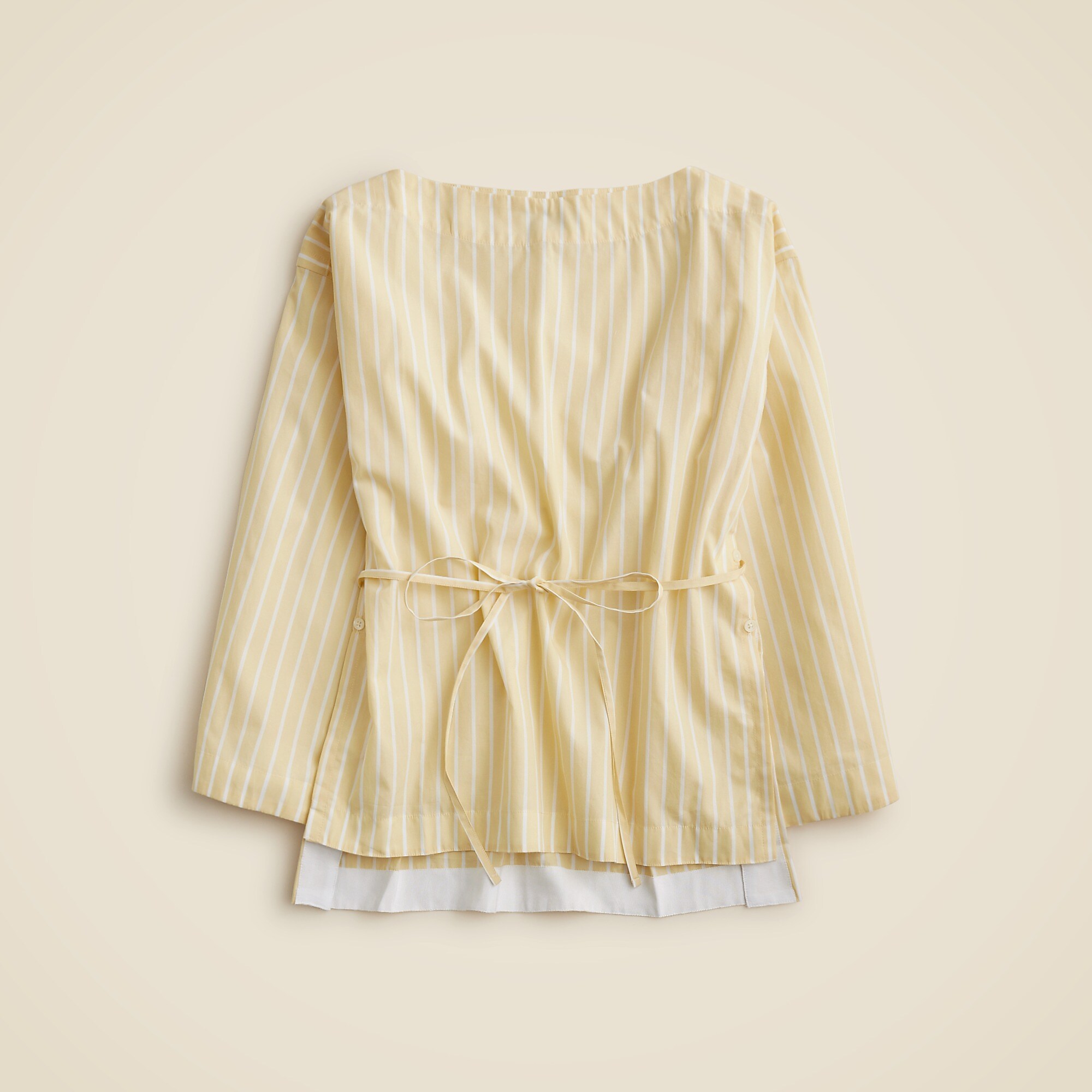 Ciel top in striped cotton poplin-Sunbeam