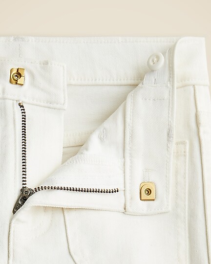 Girls' sailor stretch denim trouser in white