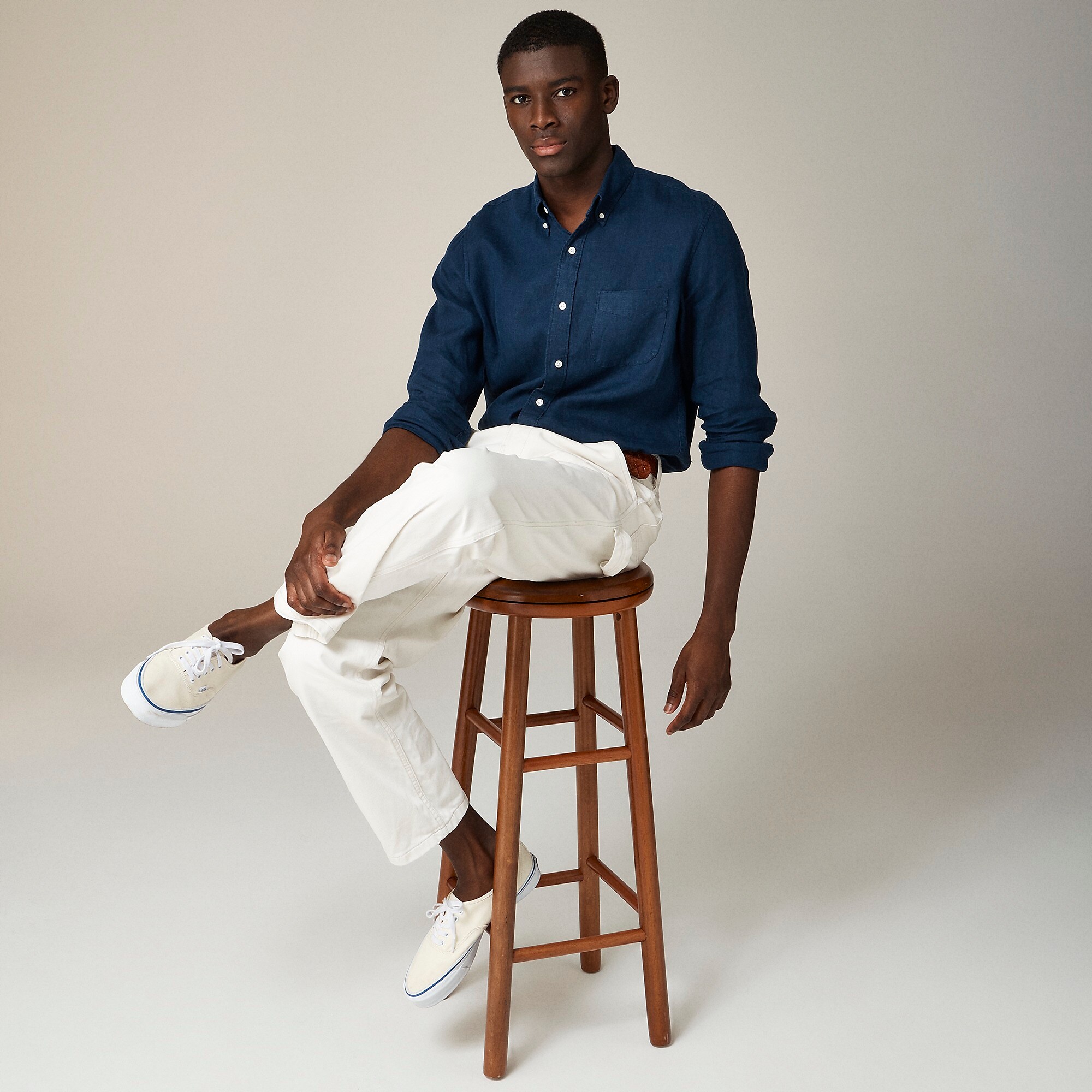 Baird McNutt Irish linen shirt-Ink