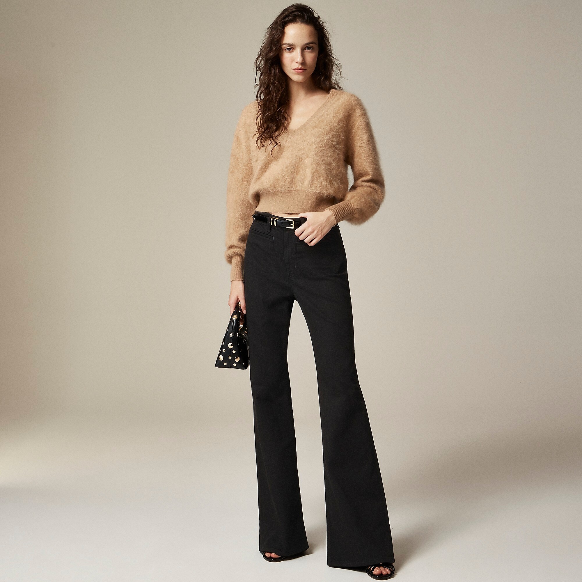 High-rise flare jean-Black Rinse