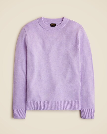 Midweight cashmere crewneck sweater-Hthr Lavender