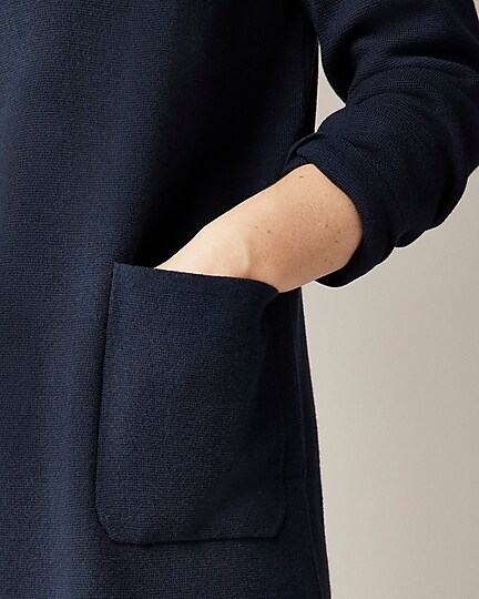 Juliette collarless sweater-blazer-Navy