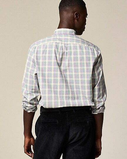 Secret Wash cotton poplin shirt-Grace Cream Multi