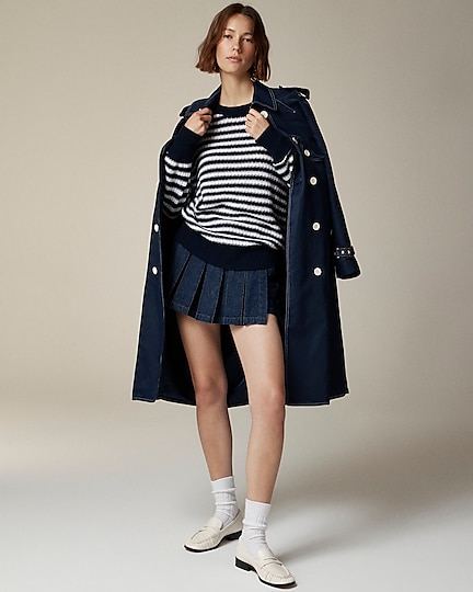Cashmere relaxed crewneck sweater-Navy Snow