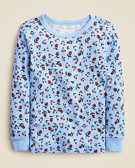 Girls' long-sleeve printed sleep set-Tranquil Tide Floral
