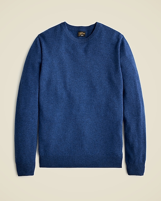 Cashmere crewneck sweater in houndstooth-Hthr Night Star