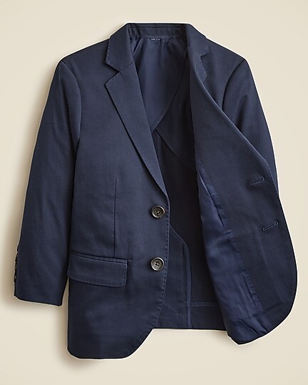 Boys' Ludlow suit jacket in chino-Navy