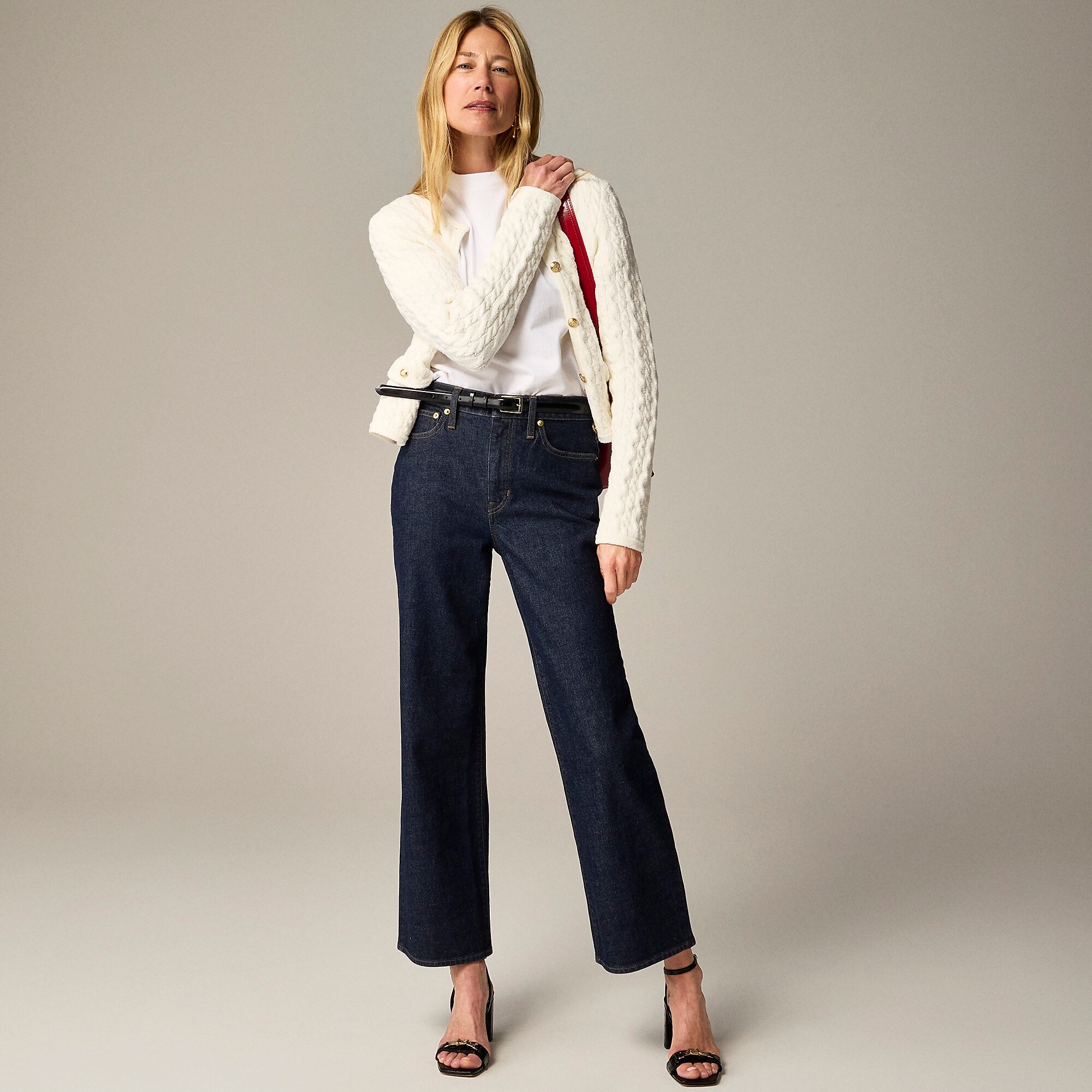 Slim-wide jean-White Denim
