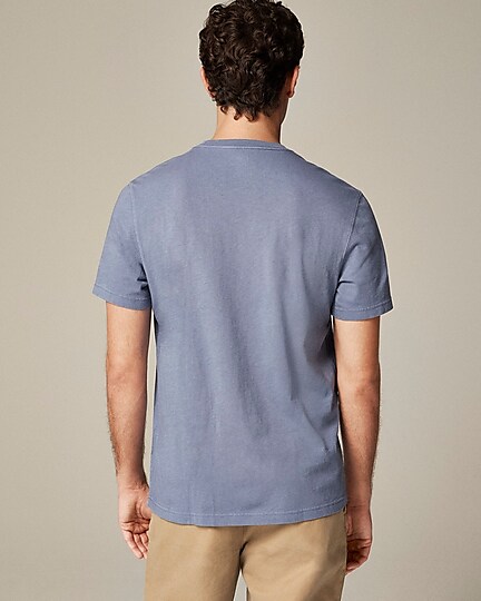 Vintage-wash cotton pocket T-shirt-Smoky Thistle
