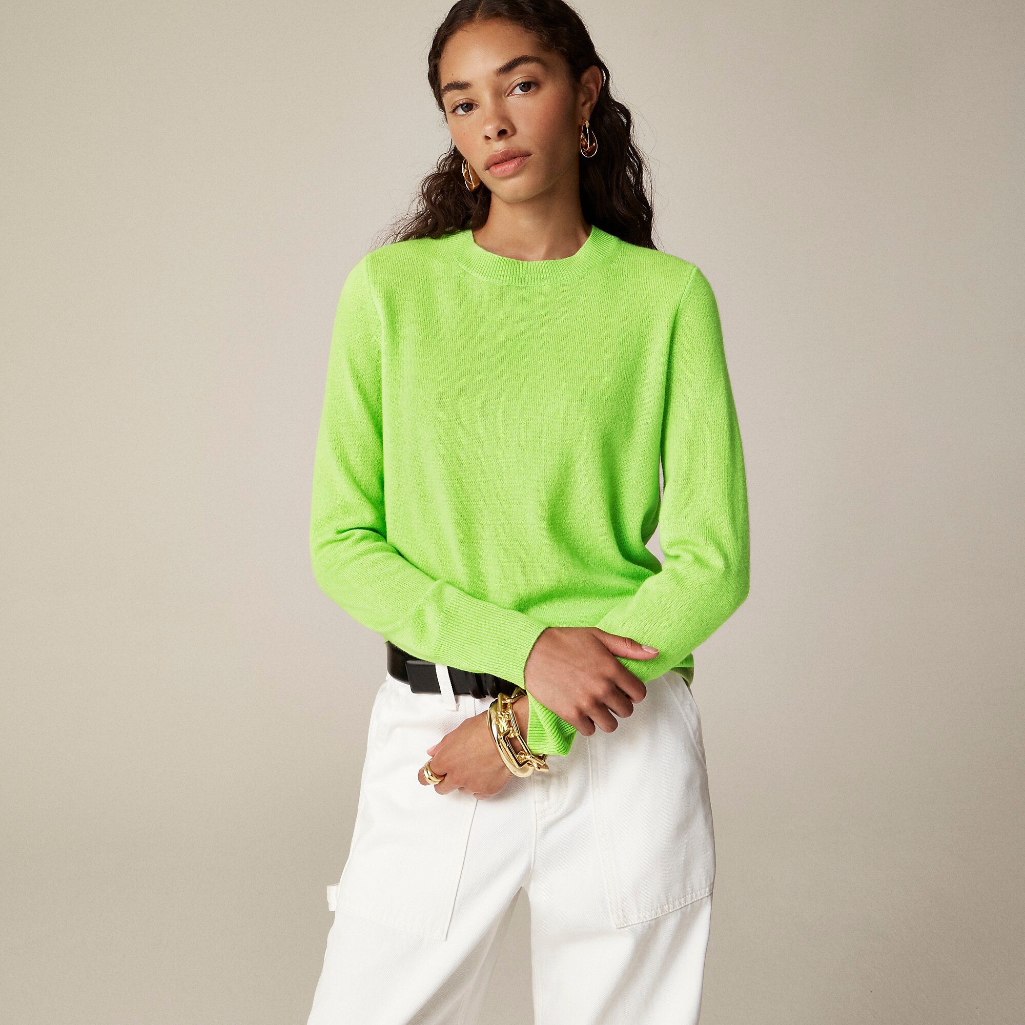 Cashmere classic-fit crewneck sweater-Gentle Clover