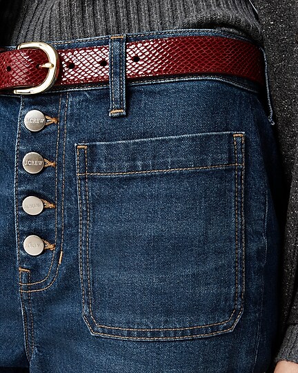 High-rise denim trouser jean-Henry Louie Wash
