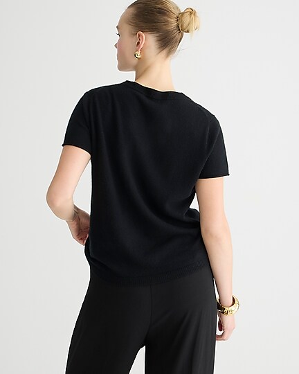 Cashmere relaxed T-shirt-Black