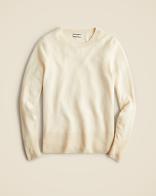 Cashmere classic-fit crewneck sweater-Hthr Natural