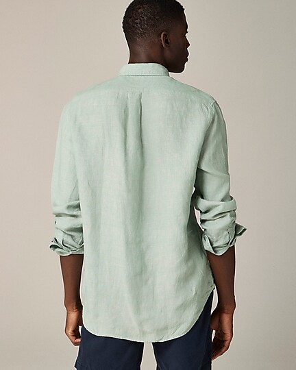 Baird McNutt Irish linen shirt-Pistachio