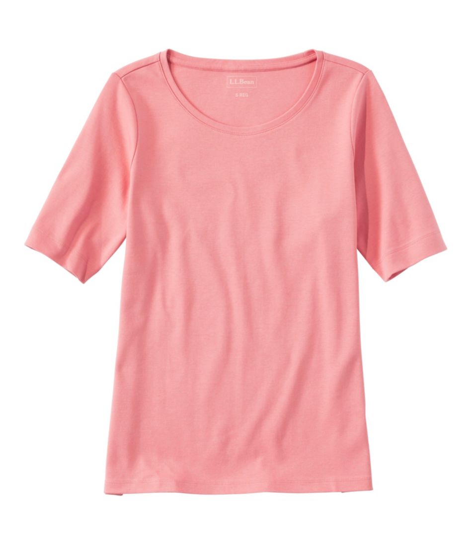 Women's Jewelneck Tee, Elbow-Sleeve