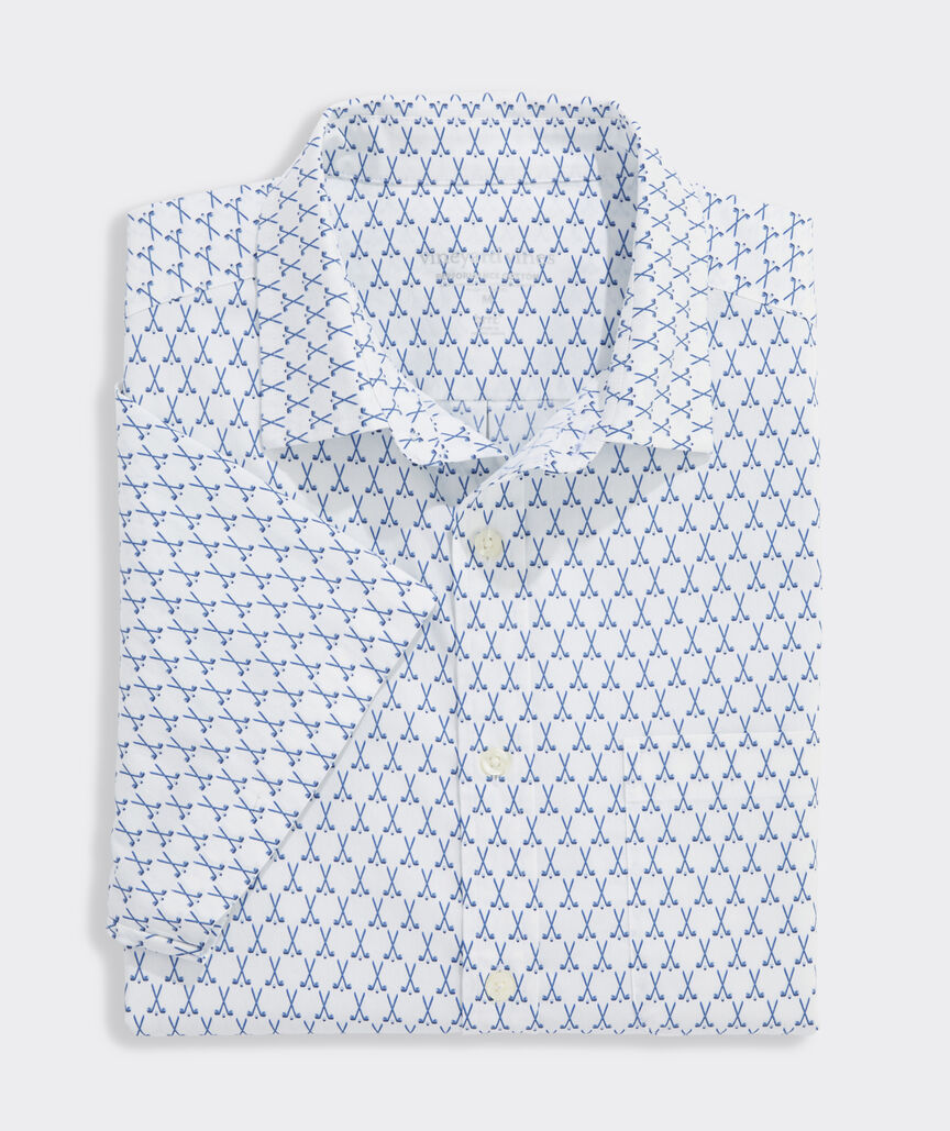 Country Clubs Performance Cotton Short-Sleeve Shirt