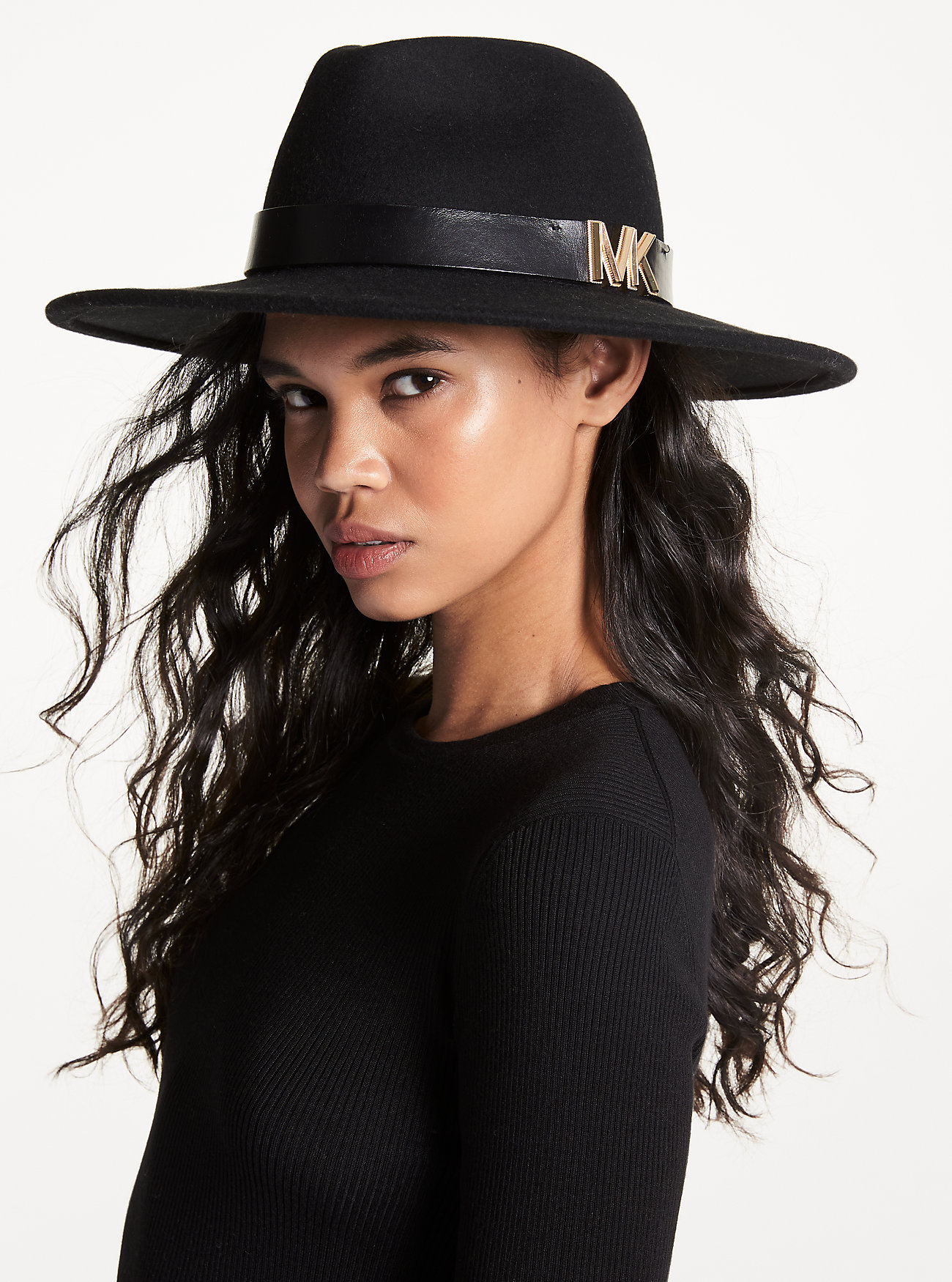 Logo Wool Blend Bolero Hat