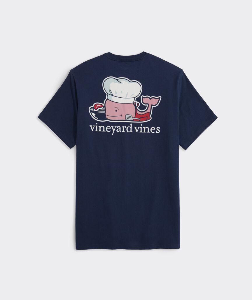Fathers Day Grill Whale Short-Sleeve Pocket Tee