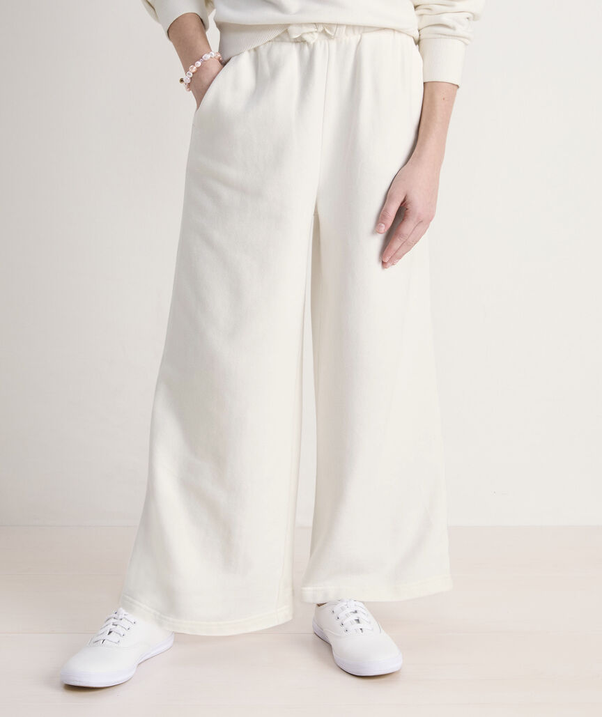 Girls' French Terry Wide Leg Sweatpant