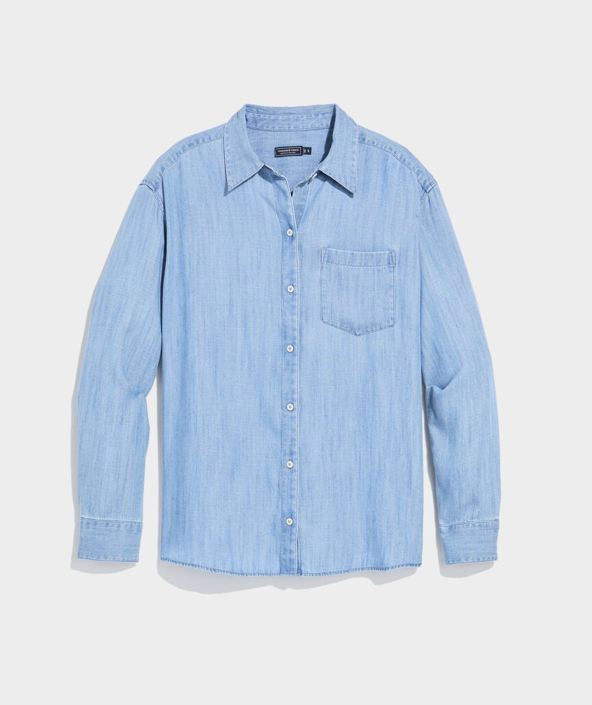 Relaxed Chambray Button-Down