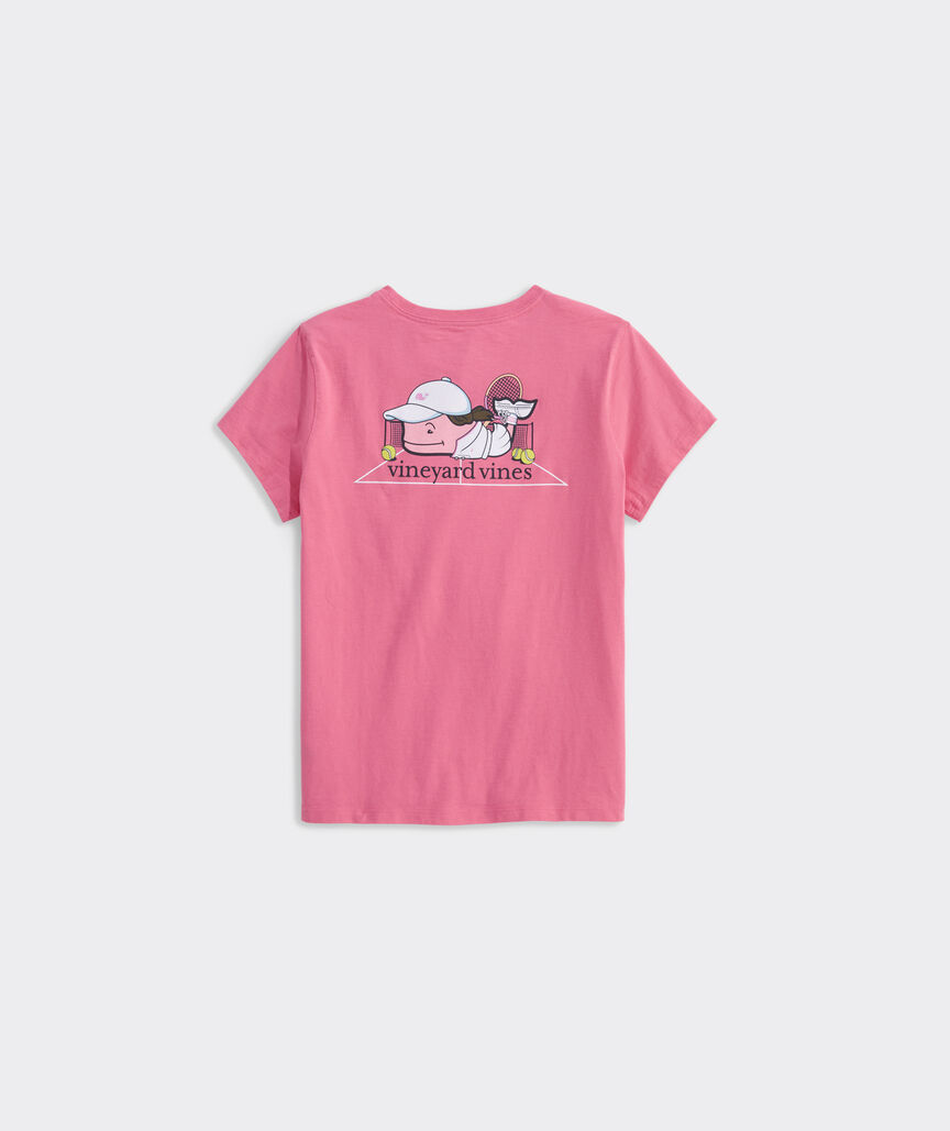 Girls' Tennis Court Whale Short-Sleeve Pocket Tee