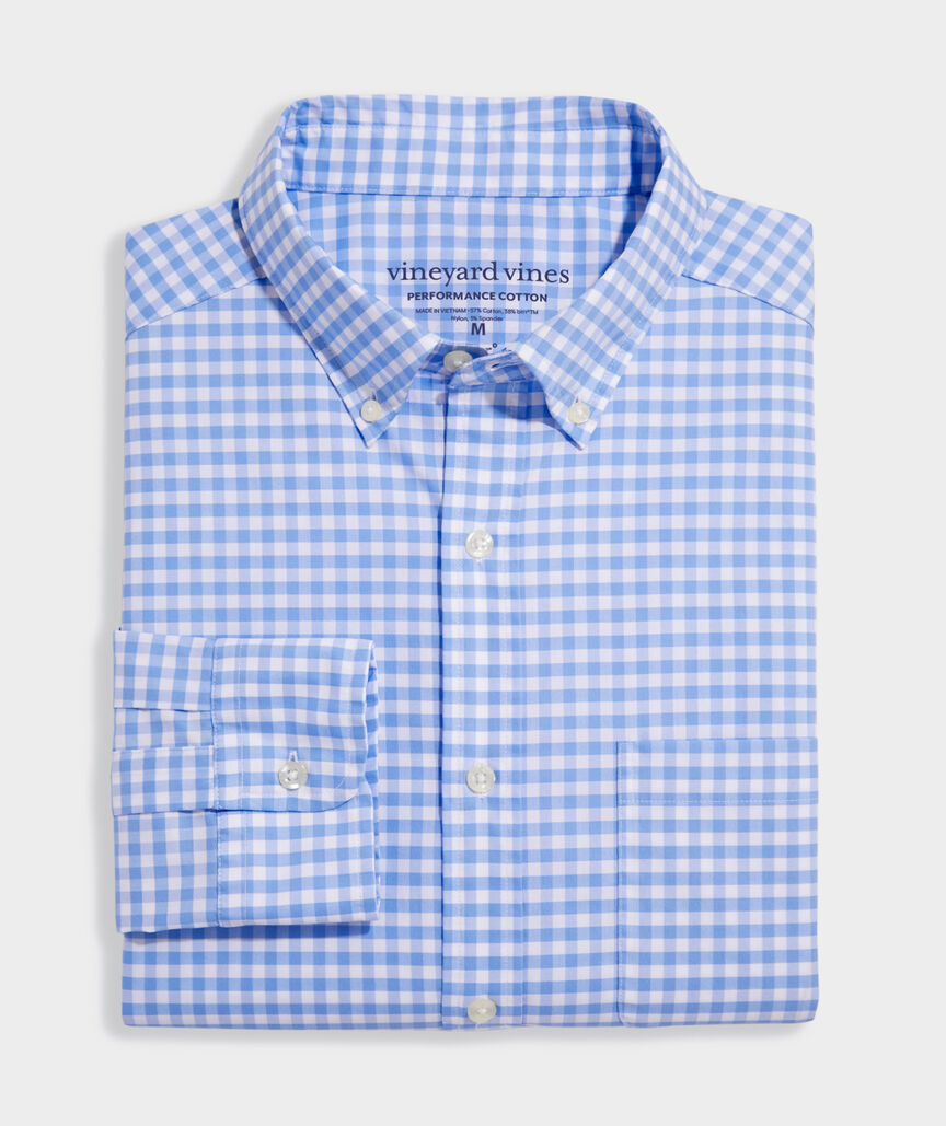 Skysail Gingham Performance Cotton Shirt