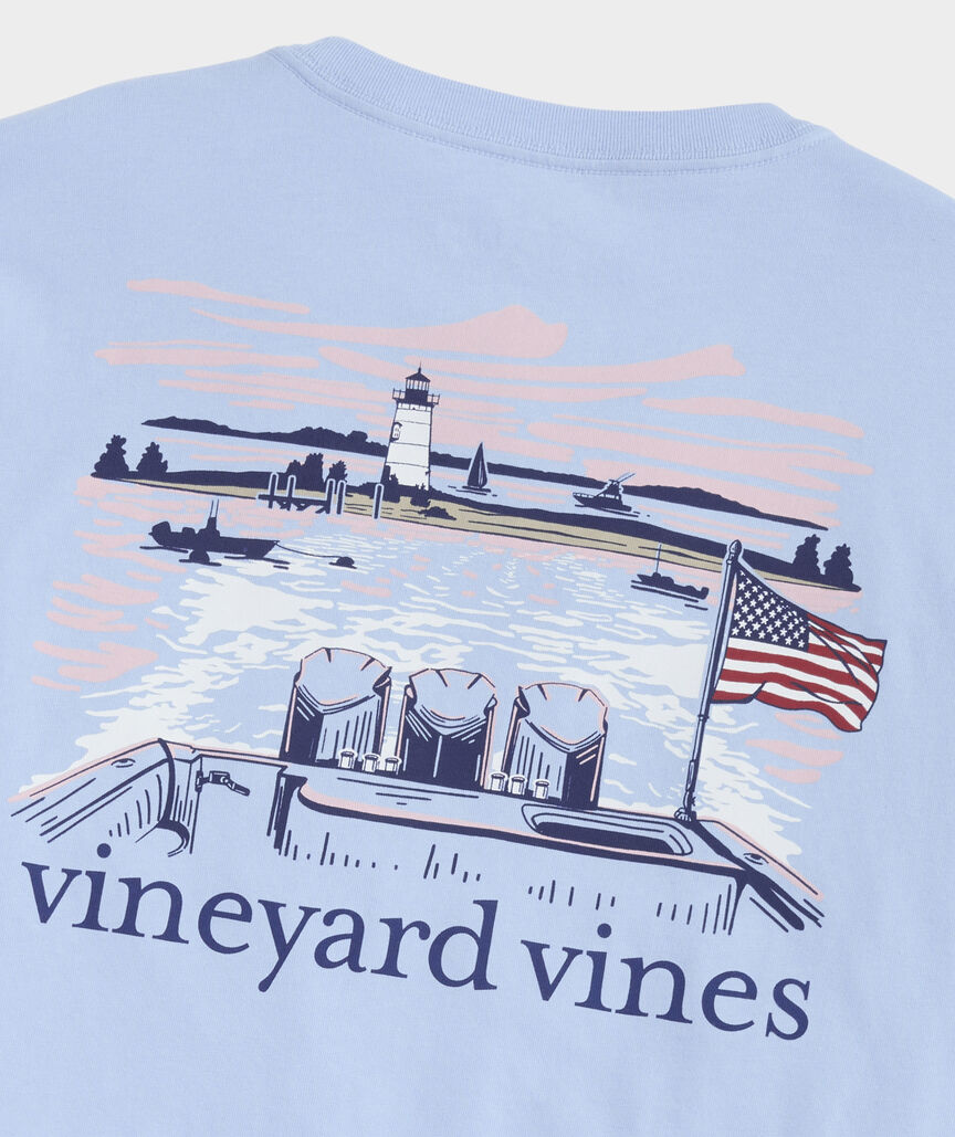 Lighthouse Wakes Short-Sleeve Pocket Tee