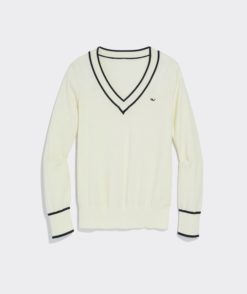 Cotton Cashmere Heritage V-Neck Sweater