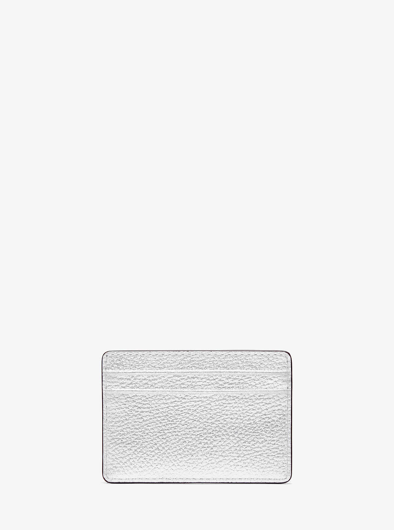 Jet Set Small Metallic Leather Card Case