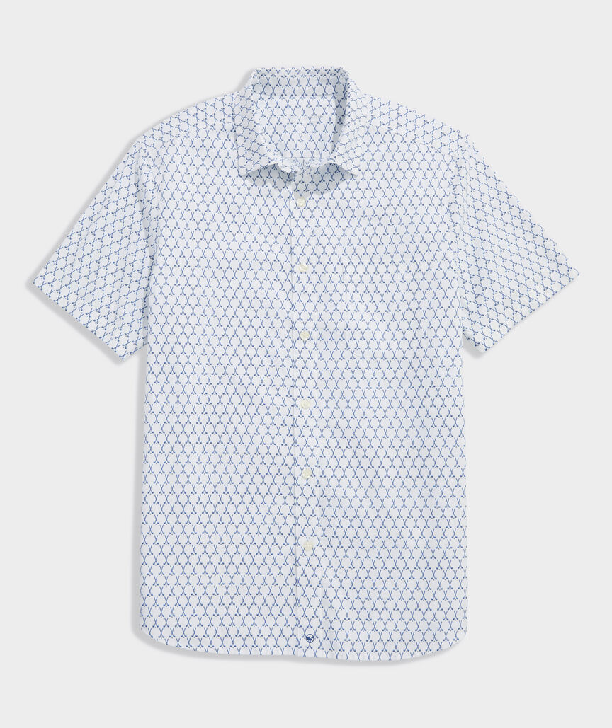 Country Clubs Performance Cotton Short-Sleeve Shirt
