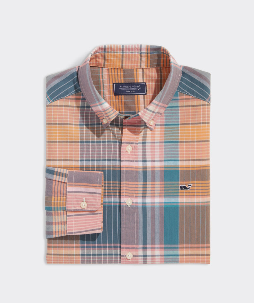 Cotton Madras Plaid Shirt