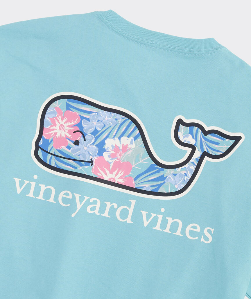 Vintage Chappy Floral Whale Short-Sleeve Pocket Tee
