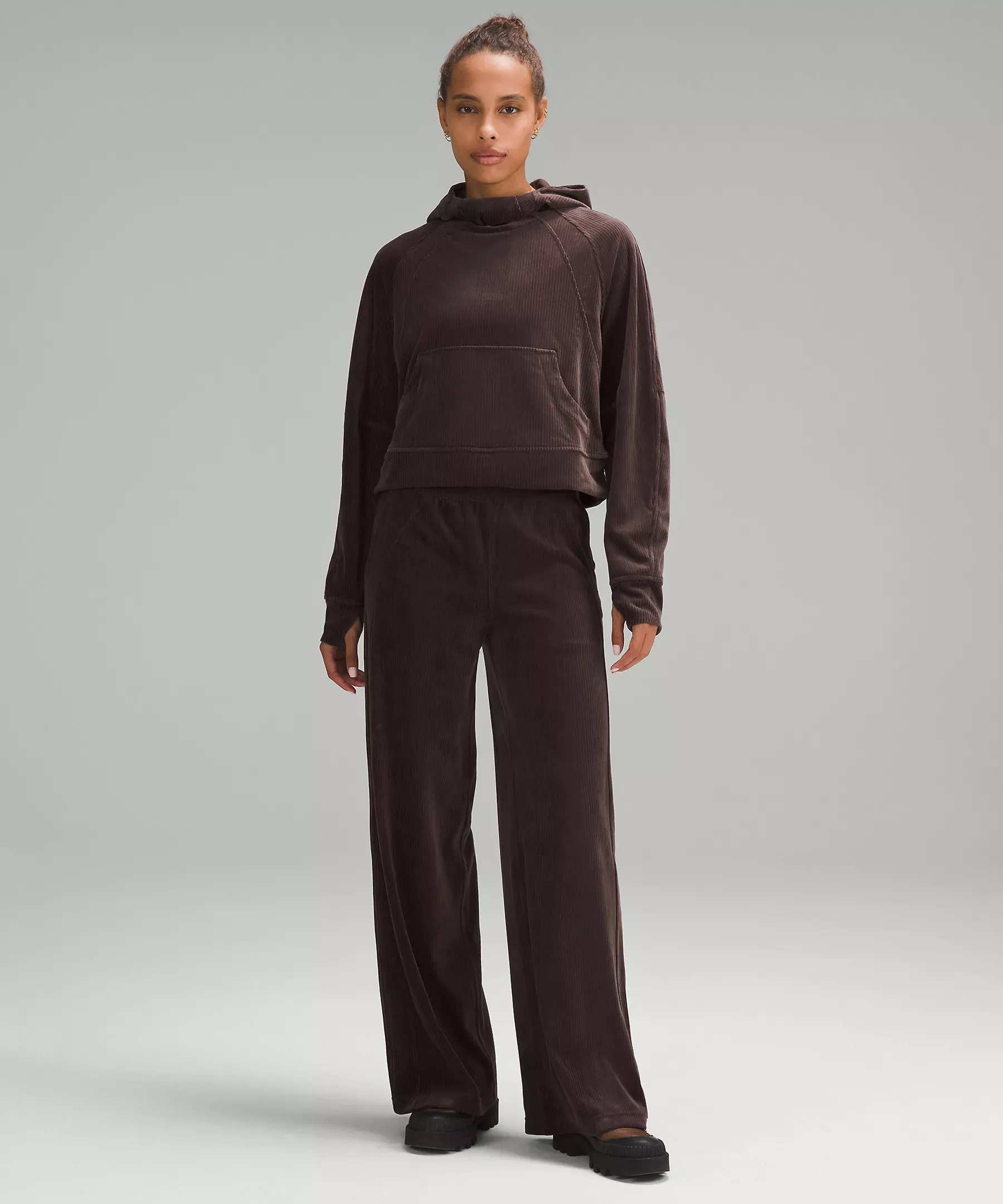 Scuba Oversized Hoodie Velvet Cord