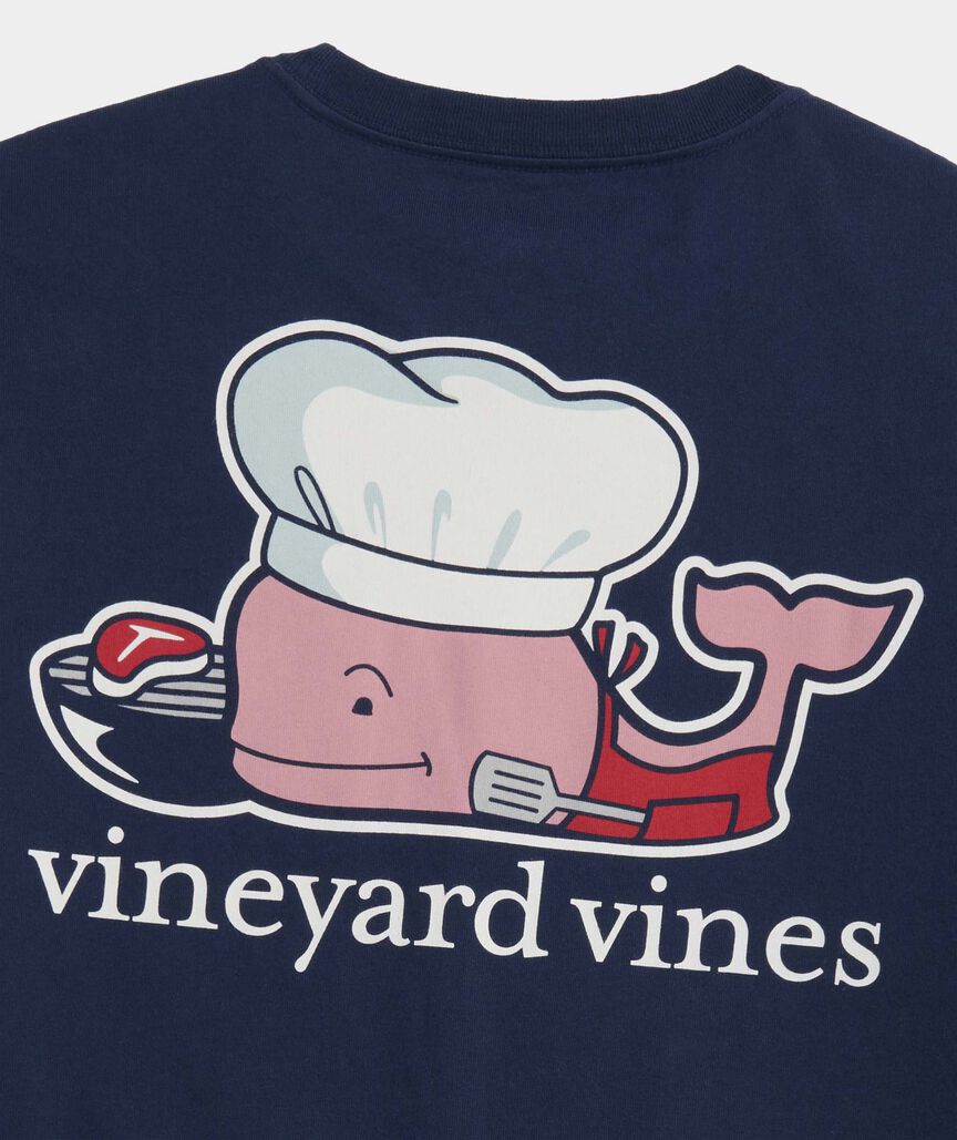 Fathers Day Grill Whale Short-Sleeve Pocket Tee