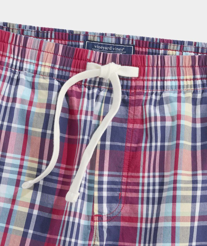 7 Inch Surfside Madras Pull-On Shorts