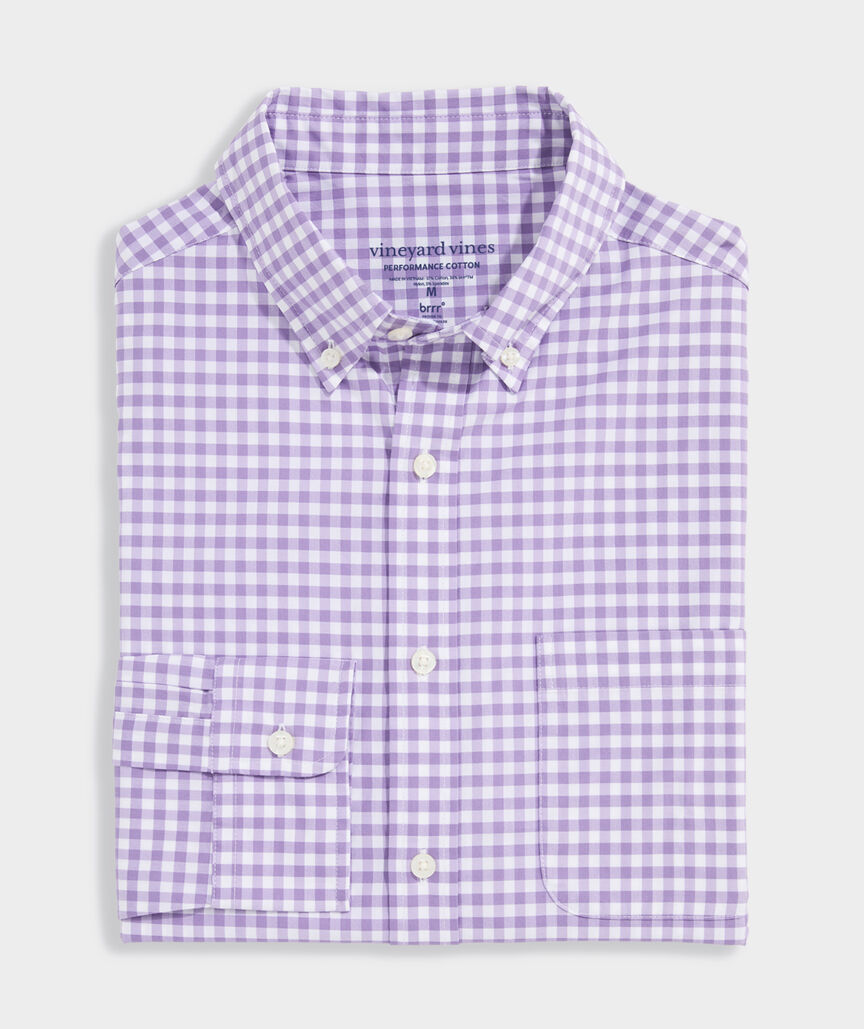 Skysail Gingham Performance Cotton Shirt