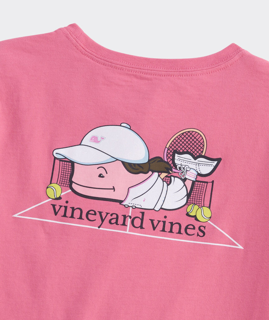 Girls' Tennis Court Whale Short-Sleeve Pocket Tee