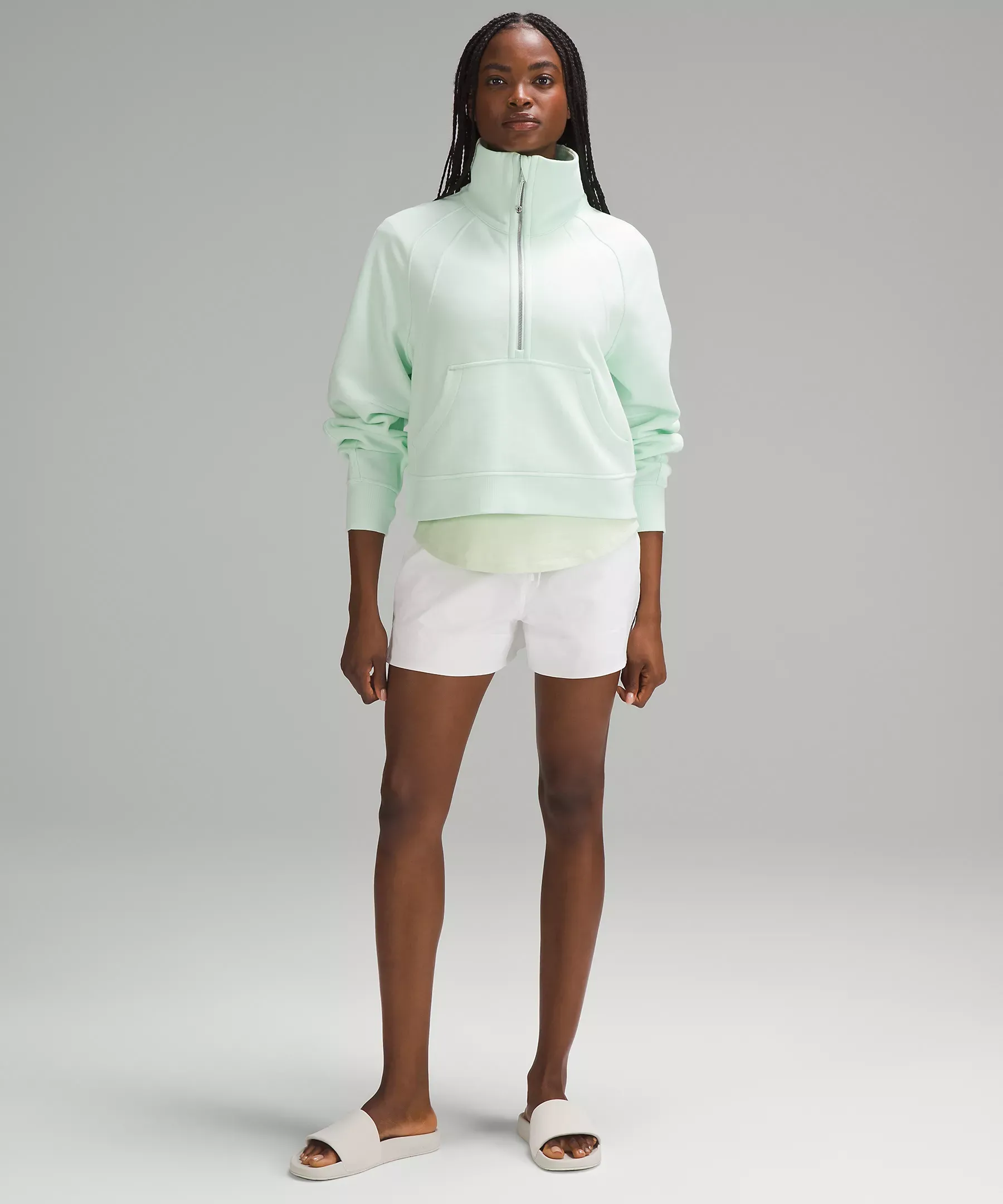 Scuba Oversized Funnel Neck Half Zip