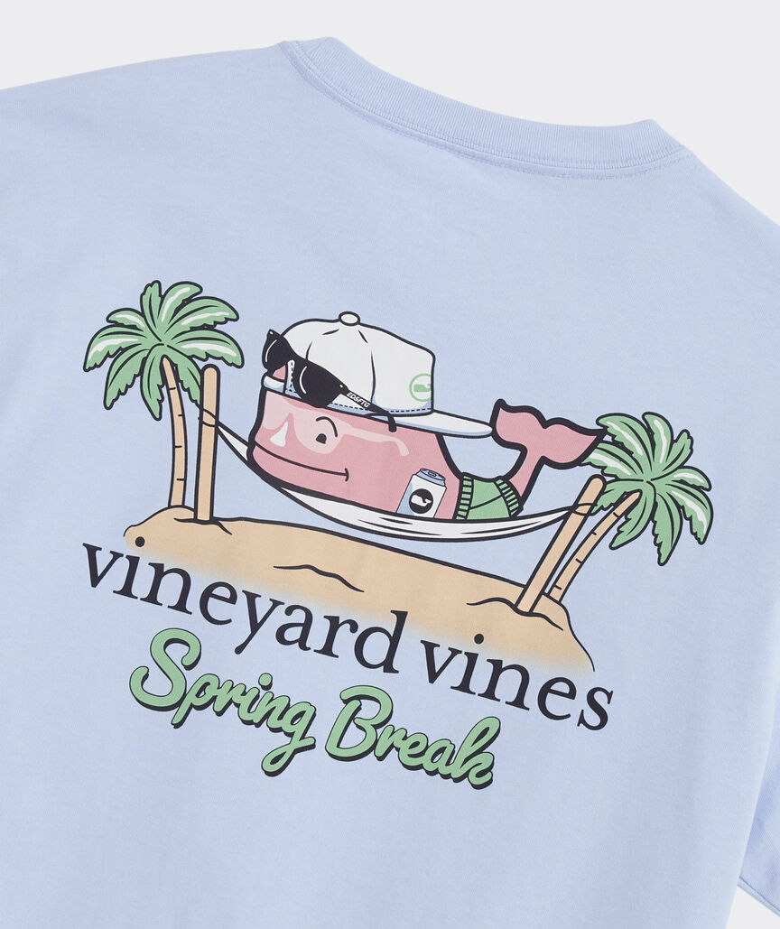 Spring Break Hammock Whale Short-Sleeve Pocket Tee